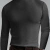 Men's Fall and Winter High Neck Long-sleeved T-shirt Men's Bottoming Shirt Men's Solid Color Tops